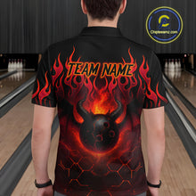 Load image into Gallery viewer, Red Flame Demon Bowling Ball Shirt for Men Custom Bowling Team Jersey QZT758