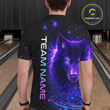 Load image into Gallery viewer, Custom Galaxy Wolf Bowling Jersey for Men Bowling Uniform Polo &amp;1/4 Zip Bowling Team Shirts HNT251