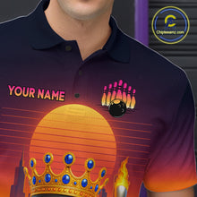 Load image into Gallery viewer, Custom Funny Bowling Jersey for Men Bowling Uniform Polo &amp; 1/4 Zip Bowling Team Shirts HNT129