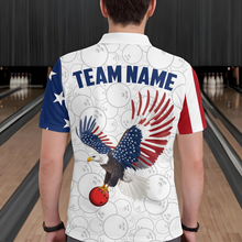 Load image into Gallery viewer, American Bowling Polo Shirt Men &amp; Women Custom Eagle Bowling Team Jersey Patriotic BDT560