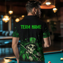 Load image into Gallery viewer, St Patrick Day Funny Skull Ball Billiards Shirt Men Polo &amp; 1/4 Zip Shirts Billiard Team NNT23