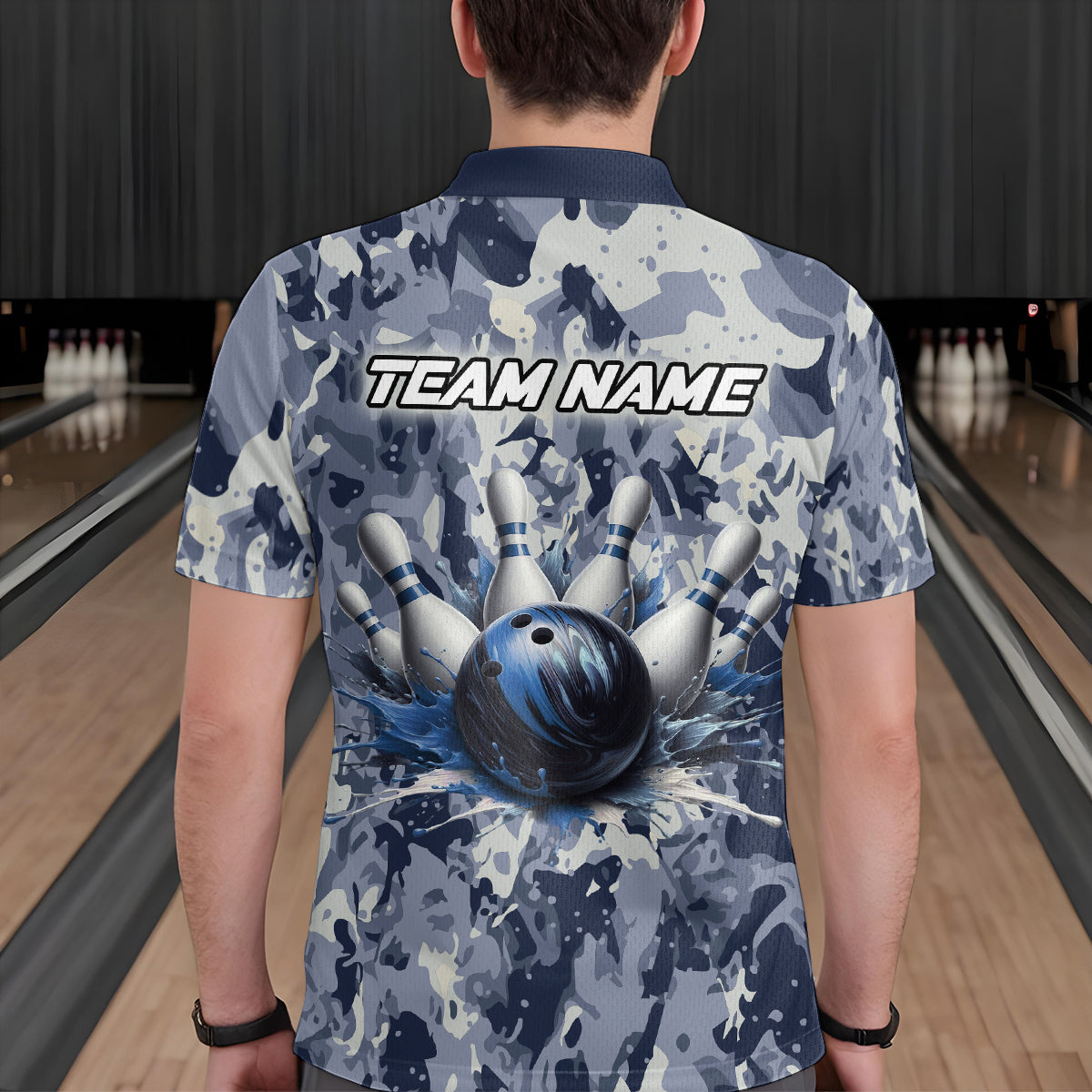 Custom Bowling League Shirts For Men with Name, Personalized Bowling Team Jerseys HNT41