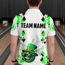 Load image into Gallery viewer, Custom Green Funny Bowling Shirt St Patrick Day Bowling Polo Team Jersey Unisex QZT620