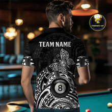 Load image into Gallery viewer, Custom White Black Tribal Butterfly Billiard Shirts For Men | 8 Ball Pool Team Jerseys TDM3987
