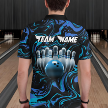 Load image into Gallery viewer, Teal Bowling Custom Men Bowling Shirt Polo &amp; Quarter-Zip Bowling Team Jerseys HNT48