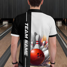 Load image into Gallery viewer, Custom Bowling Jersey for Men Bowling Gifts for Men Bowling Team Shirts with Name Polo &amp; 1/4 Zip HNT25