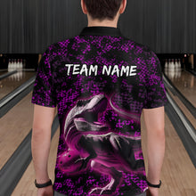 Load image into Gallery viewer, Custom Purple Bowling Shirt Sauropod Bowling Jersey Quarter Zip Bowling League QZT632