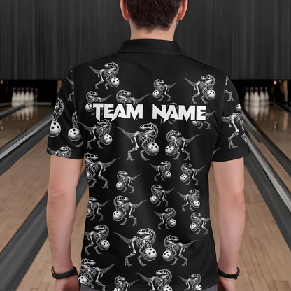 Custom Sauropod Bowling Shirt for Men And Women Quarter-Zip Bowling League Bowling Outfit QZT633