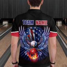 Load image into Gallery viewer, American Bowling Polo Shirt For Men &amp; Women Custom Eagle Bowling Team Jersey Black Unisex BDT539