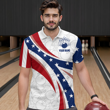 Load image into Gallery viewer, American Bowling Polo Shirt Men &amp; Women Custom Eagle Bowling Team Jersey Patriotic BDT560