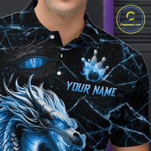 Load image into Gallery viewer, Ice Dragon Bowling Shirt Custom Bowling Team League Polo Bowling Jersey Bowlers Gift QZT692