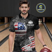 Load image into Gallery viewer, Custom American Flag Bowling Shirts Men Women Team Patriotic Bowling Jersey MBL84