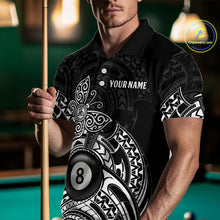 Load image into Gallery viewer, Custom White Black Tribal Butterfly Billiard Shirts For Men | 8 Ball Pool Team Jerseys TDM3987