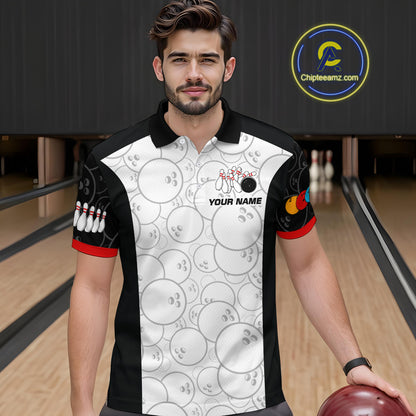Custom Red Dragon Bowling Shirts for Men Women Team Bowling Polo & Quarter Zip MBL86