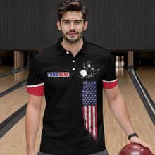 Load image into Gallery viewer, American Bowling Polo Shirt For Men &amp; Women Custom Eagle Bowling Team Jersey Black Unisex BDT539