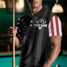 Load image into Gallery viewer, US Flag Billiard Shirt Billiard Jersey for Men Billiard Gifts for Men Team Polo &amp; 1/4 Zip NNT21
