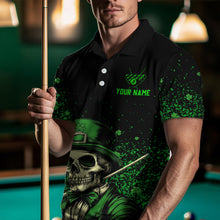Load image into Gallery viewer, St Patrick Day Funny Skull Ball Billiards Shirt Men Polo &amp; 1/4 Zip Shirts Billiard Team NNT23