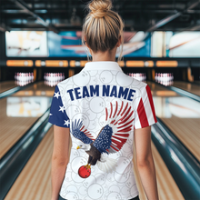 Load image into Gallery viewer, American Bowling Polo Shirt Men &amp; Women Custom Eagle Bowling Team Jersey Patriotic BDT560