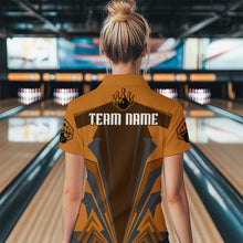 Load image into Gallery viewer, Personalized Bowling Jersey Custom Bowling Team Jersey Bowling Polo Shirt for Women QZT23