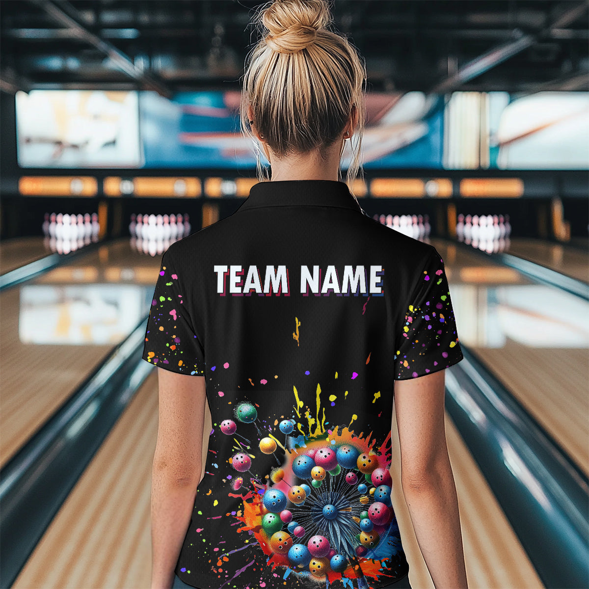 Custom Colorful Dandelion Bowling Shirt Bowling Team Jersey Polo Bowling Performance QZT672