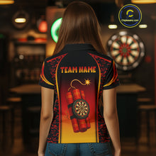 Load image into Gallery viewer, Persionalized Dartboard In Bombs Red-Yellow Dart Shirt For Women, Dart Jerseys NYN0115
