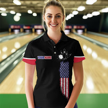 Load image into Gallery viewer, American Bowling Polo Shirt For Men &amp; Women Custom Eagle Bowling Team Jersey Black Unisex BDT539
