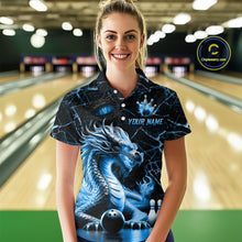 Load image into Gallery viewer, Ice Dragon Bowling Shirt Custom Bowling Team League Polo Bowling Jersey Bowlers Gift QZT692