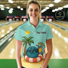 Load image into Gallery viewer, Summer Funny Bowling Jersey for Men and Women Custom Polo Bowling Shirt Bowling League Team Outfit QZT696