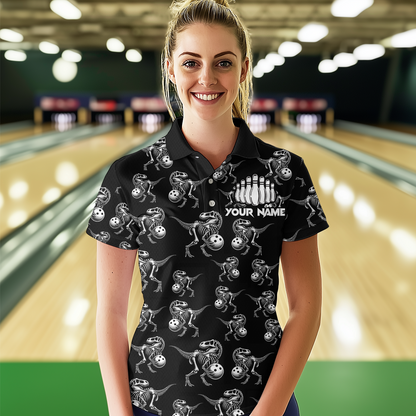 Custom Sauropod Bowling Shirt for Men And Women Quarter-Zip Bowling League Bowling Outfit QZT633