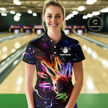 Load image into Gallery viewer, Custom Colorful Bowling Team Shirt for Women Bowling League Jersey Bowlers Gift QZT728