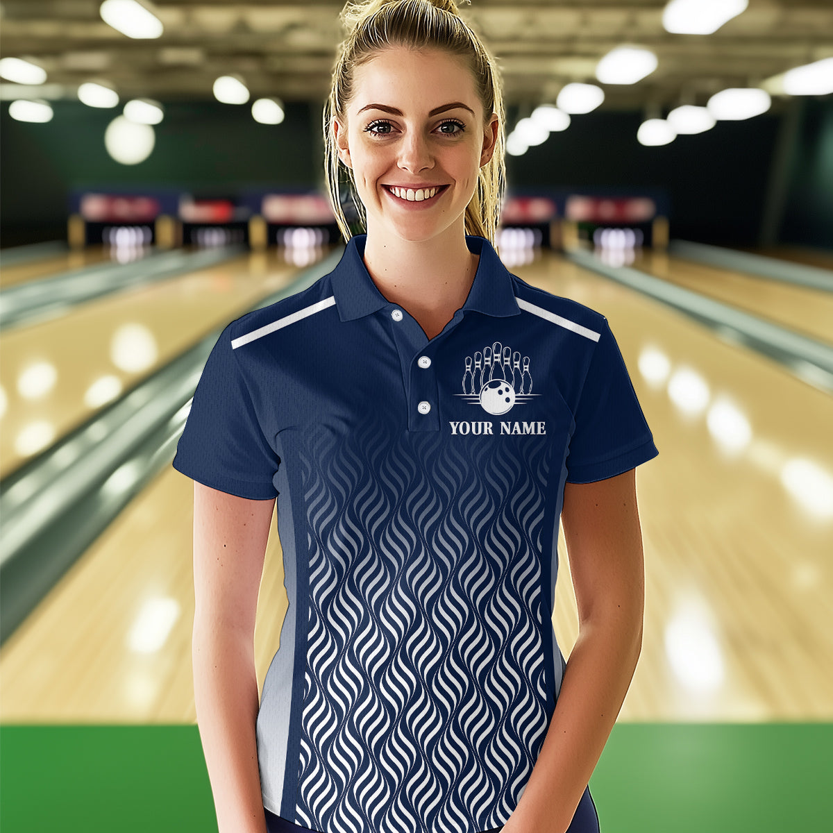 Custom Bowling League Shirts For Women with Name, Personalized Bowling Team Jerseys HNT35
