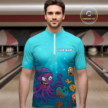 Load image into Gallery viewer, Custom Octopus Bowling Shirt for Team Bowling Jersey for Men Bowling Accessories QZT769