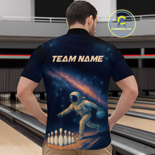 Load image into Gallery viewer, Astronaut Bowling Shirts for Women Men Team Bowling Jerseys Galaxy Bowl Polo 1/4 Zip MBL167