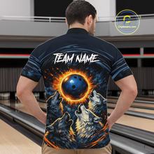 Load image into Gallery viewer, Wolf Bowling Jersey for Men Polo &amp; 1/4 Zip Custom Wolf Bowling Team Shirts Bowling League HNT205