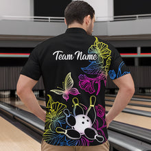 Load image into Gallery viewer, Colorful Butterflies Bowling Shirt for Men Bowling Team Jersey Shirts Polo &amp; Quarter-Zip HNT27