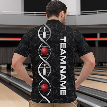 DNA Bowling Shirt Bowling Jersey Men Personalized Bowling League Polo & 1/4 Zip HNT34