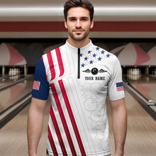 Load image into Gallery viewer, American Flag Bowling Shirts for Men Women Team Bowling Shirt Patriotic Bowling Shirt MBL08