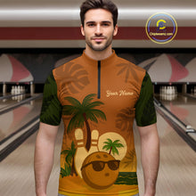 Load image into Gallery viewer, Summer Bowling Shirt for Men and Women Bowling Team League Quarter-Zip Gift for Bowlers QZT698