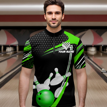 Load image into Gallery viewer, Green Bowling Shirts for Men and Women Bowling Shirt Team Bowling Polo &amp; 1/4 Zip Shirt MBL36