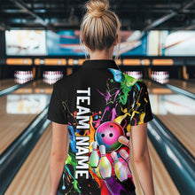 Load image into Gallery viewer, Colorful Bowling Shirt Bowling Jersey Women Personalized Bowling Team Jersey Polo &amp; 1/4 Zip HNT33