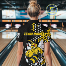 Load image into Gallery viewer, Custom Funny Bee Bowling Team Shirt Bowling Jersey for Women Bowling Outfit Gifts QZT721