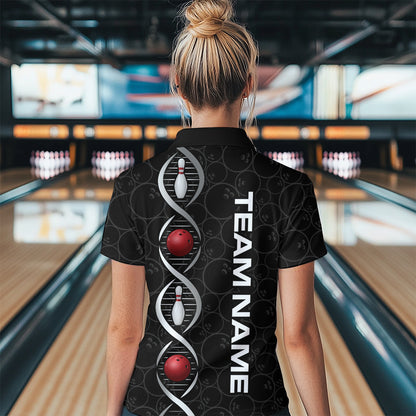 DNA Bowling Shirt Bowling Jersey Women Personalized Bowling League Polo & 1/4 Zip HNT34