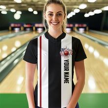 Load image into Gallery viewer, American Flag Bowling Shirt Patriotic Bowling Jersey for Men Women Bowling Polo&amp;1/4 Zip MBL29