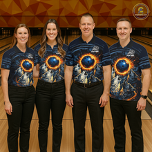 Load image into Gallery viewer, Wolf Bowling Jersey for Men Polo &amp; 1/4 Zip Custom Wolf Bowling Team Shirts Bowling League HNT205