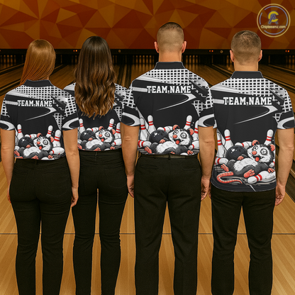 Personalized Funny Opossum Bowling Shirt Bowling Jersey for Women Bowling Polo & Quarter-Zip QZT847