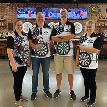 Load image into Gallery viewer, Custom American Eagle Dart Shirs for Men Patriotic Dartboard Shirt Gift Dart Jersey DHT4