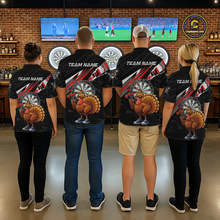 Load image into Gallery viewer, Red Funny Turkey Chicken Darts Shirt for Women Darts Team Jerseys Polo &amp; 1/4 Zip Dart League NNT130