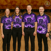 Load image into Gallery viewer, Custom Panther Bowling Shirt for Women Bowling Team Jersey Bowling Outfit Polo &amp; Quarter-Zip QZT970