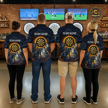 Load image into Gallery viewer, Custom Funny Flame Wolf Darts Board Dart Shirts For Women Darts Team Jerseys Dart Tournament NNT149