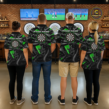 Load image into Gallery viewer, Green Custom Cobra Snake Dart Shirts for Women Dart Team Jersey Dartboard Gifts Polo &amp; 1/4 Zip NNT162